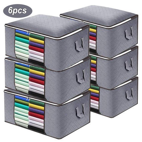 3/9/12Pcs Storage Bag Extra Large Jumbo Strong Zipped Under Bed Bedding Clothes - Picture 16 of 18