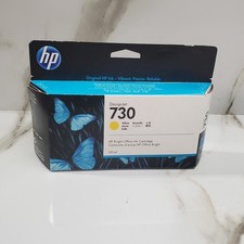 2024 GENUINE HP 730 YELLOW 130ml CARTRIDGE P2V64A DESIGNJET T1600 T1700 T2600