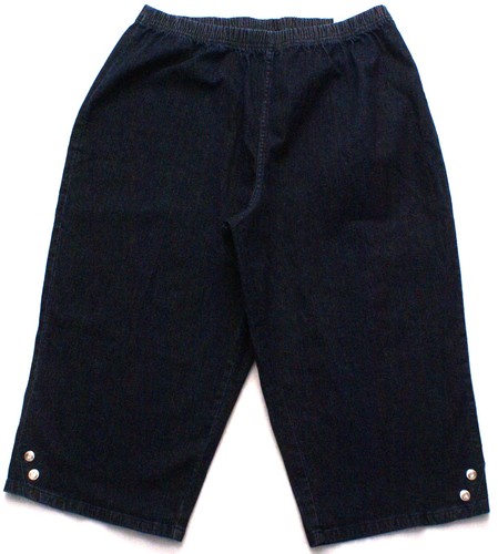 Croft & Barrow Classic Pull On Capri Jeans Women's 2X, Mid Rise, Elastic Waist