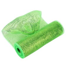 10 Inch Green Mesh Lime Green Mesh Ribbon 10 Yards Halloween Deco Mesh Roll H...
