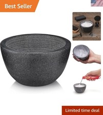 Luxury Black Marble Shaving Bowl - Heat Retaining for a Perfect Shave Experience