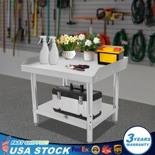 Stainless Steel 30" x 24" Commercial Kitchen Work Prep Table with Backsplash