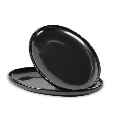 vicrays Serving Platter Ceramic Tray Plates Extra Large Oval 14.5 Inch Porcel...