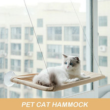 1pc Window Mounted Cat Hammock   Breathable Hanging Pet Bed - 20kg Load Capacity