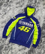 Felpa con cappuccio zip uomo vintage Yamaha Factory Racing Valentino Rossi VR46 taglia S blu