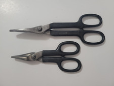 Vintage 1970's Craftsman Duckbill Tin Snips X45463 & 45461 Rubber Grips 7"/ 10"
