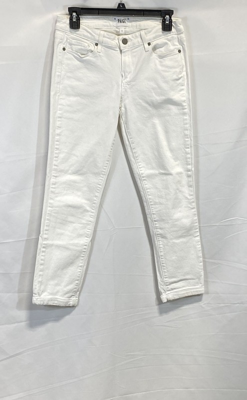 Paige Women's Kylie Crop Jeans White Skinny Sz 28