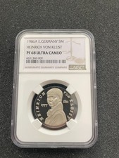 5 Mark DDR, 1984 Heinrich von Kleist, Polierte Platte, NGC PF68 Ultra Cameo