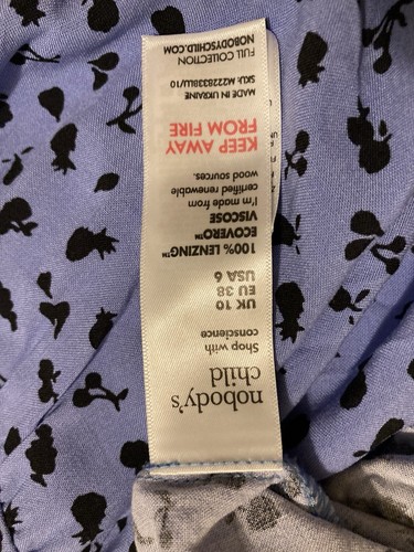 Nobody’s Child Florence Maternity Midi dress Blue Print Long Sleeves Tiered 10 - Picture 6 of 15