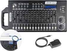 DMX 512 Stage Light Controller - 512 Channel DMX Lights Controller with Built-In