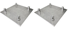 2 MR TRUSS BP1414 Universal Aluminum Base Plate 12" x 12" for 12" Square Truss