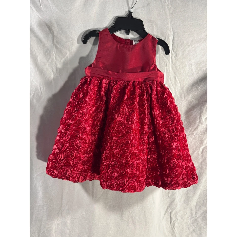 Vestido Cherokee 9M Roseta Rojo con Bolero Encogimiento de Encogimiento de Encogimiento Infantil Niño Fiesta Navidad Foto 2 de 4