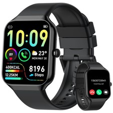 Smart Watch for Men Women Answer/Make Calls, 1.96" HD Fitness Watch with Hear...
