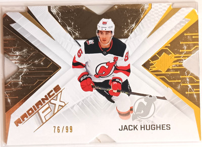 2022-23 SPx Radiance Gold Jack Hughes /99 New Jersey Devils