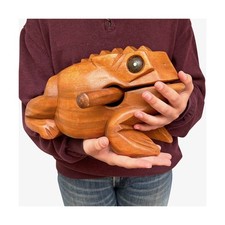 Deluxe Super-Jumbo 13" Wood Frog Guiro Rasp - Percussion Musical Instrument T...