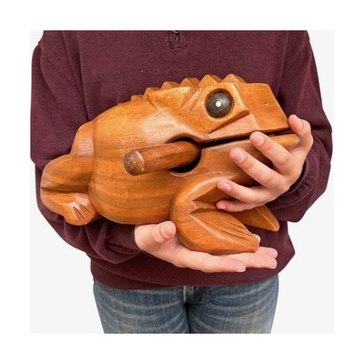 Deluxe Super-Jumbo 13'' Wood Frog Guiro Rasp - Percussion Musical Instrument T...