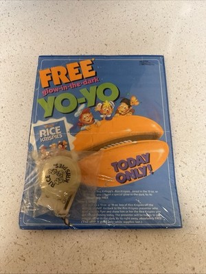 Vintage 1989 Kellogg s Rice Krispies Yo-Yo Promo Display Glow Toy