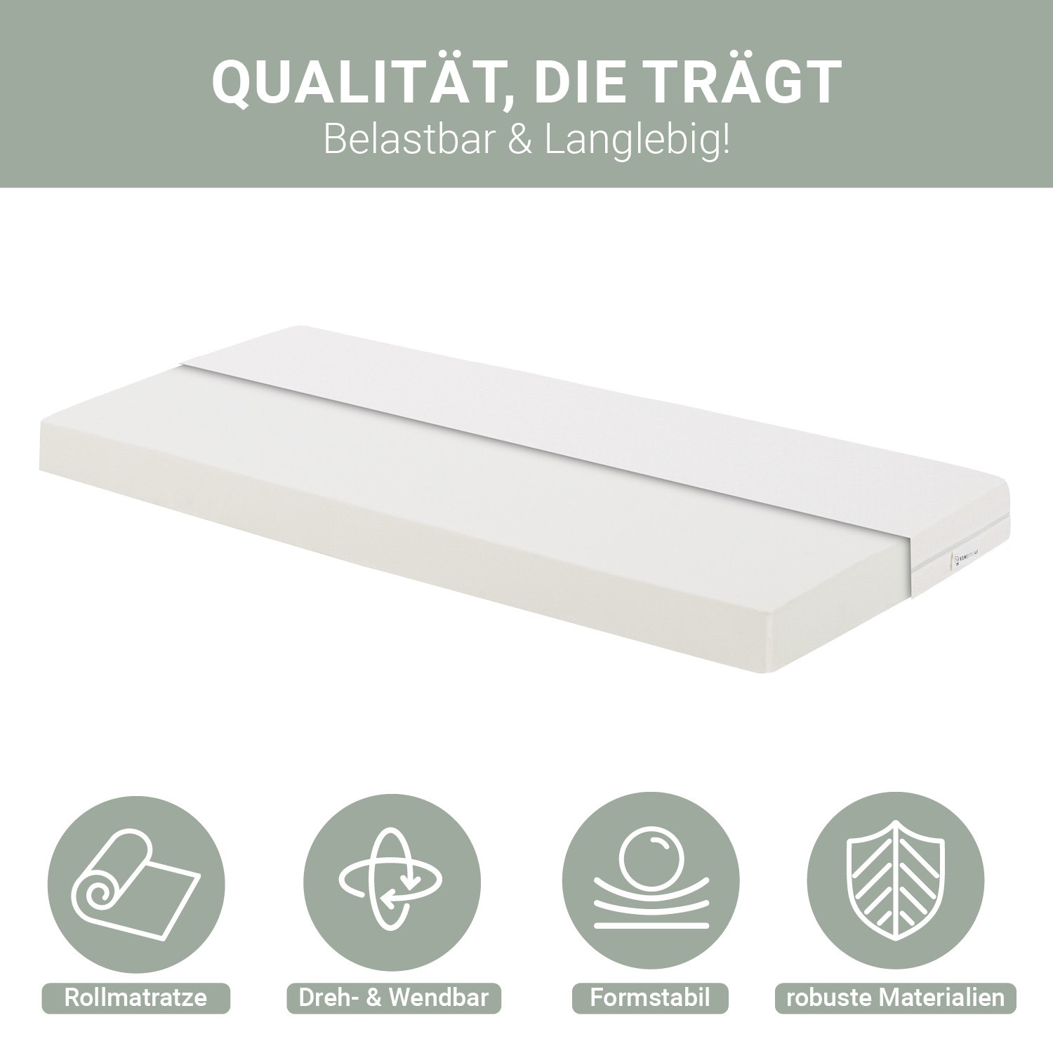 Materasso 80x160 culla materasso neonato schiuma bianco anallergico Homestyle4u foto 2
