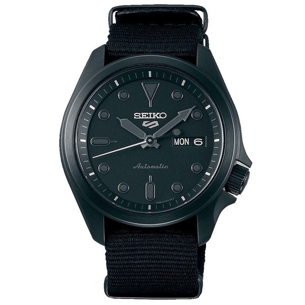 Seiko 5 Sports SRPE69K1 Automatik Herrenuhr Schwarzes Zifferblatt Nato-Armband-image