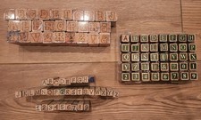 3 complete sets of Alphabet  Number Stamps Uppercase Letters Scrapbook, School