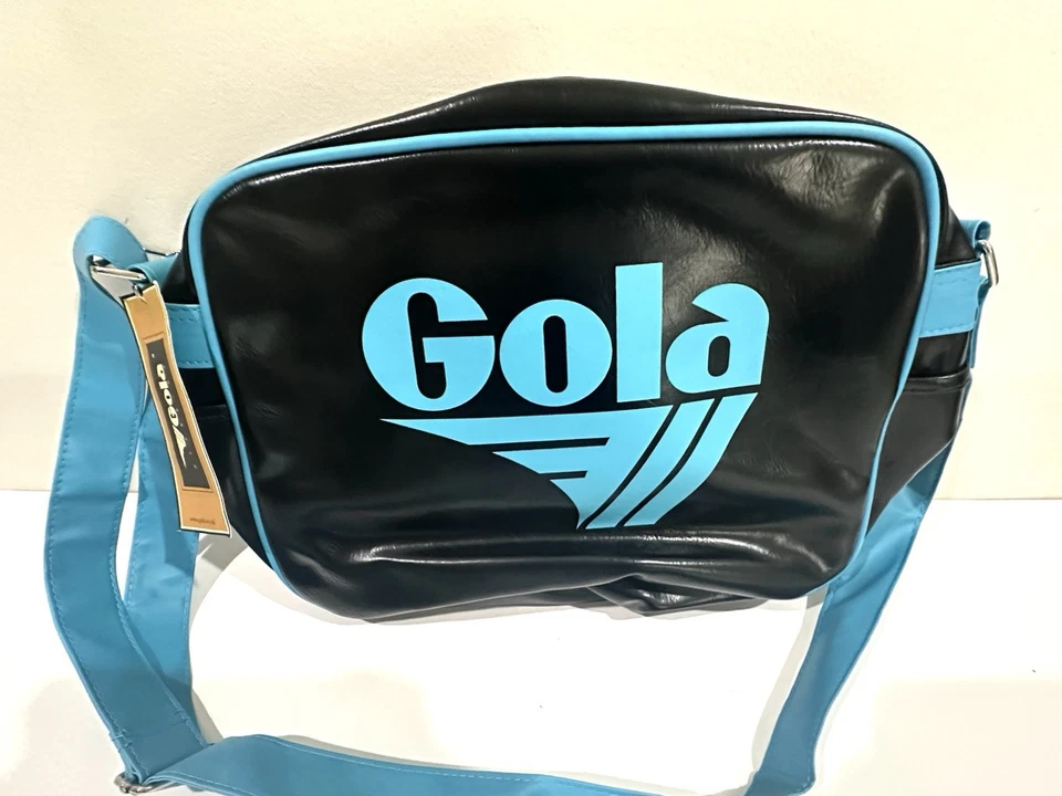 Редкая новая с ценниками новая классическая сумка-мессенджер Gola Redford черная + бирюзовая - снята с производства - Изображение 2 из 4