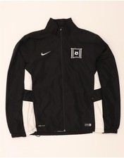 NIKE Mens Dri Fit Tracksuit Top Jacket Medium Black Colourblock Polyester CY09