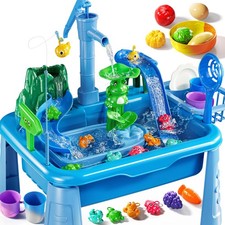 Water Table for Toddlers 1-3- Kids Play Sink with Pump and Running Water, Wat...