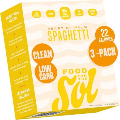 Hearts of Palm Pasta (3-Pack)   Vegan, Al Dente Low Carb Spaghetti Noodles   ...