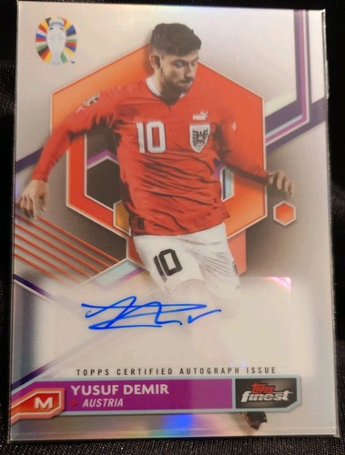 Topps Finest Road To Uefa Euro 2024 #BCA-YD Yusuf Demir Auto SP