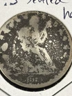 1867? S Seated Liberty Half Dollar 90% Silver Damaged / Environmental Damage