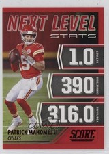 2021 Score Next Level Stats Red Patrick Mahomes II #NL2 11ur