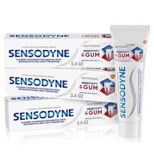 3 Pack - Sensodyne Sensitivity Gum Whitening Toothpaste 3.4 oz Each, Exp 05/26