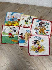 6x VINTAGE 1970's WALT DISNEY MICKEY MOUSE, DONALD DUCK ECT HANDKERCHIEF BANDANA