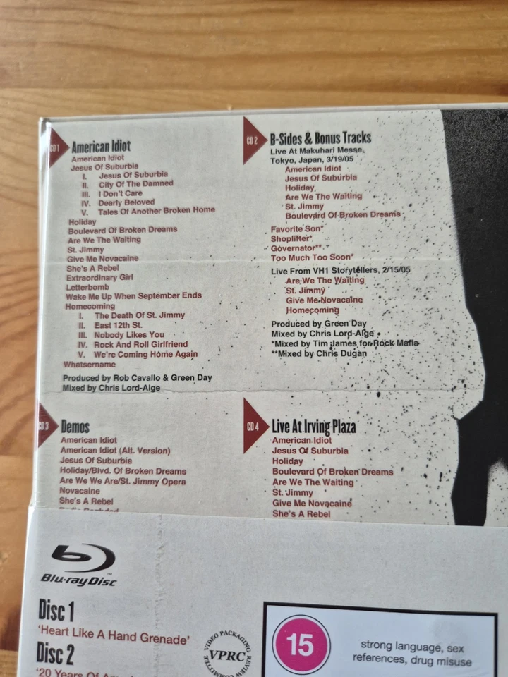 4 CD + 2 Blu-Ray Box NEU + in Folie Green Day American Idiot 20 Reprise Records - Bild 4 von 4