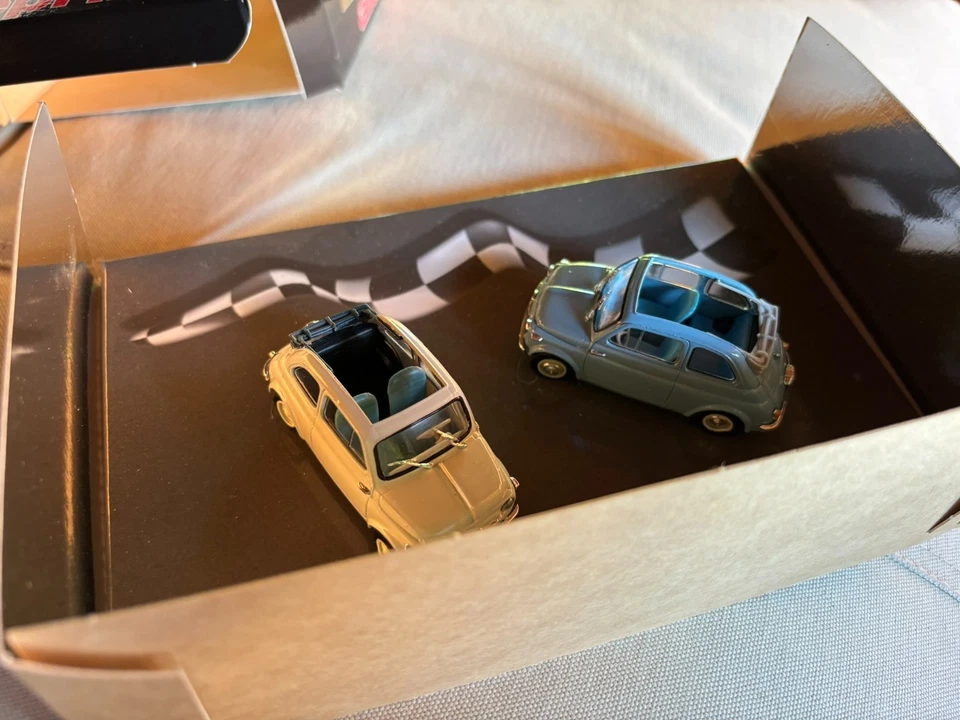 BRUMM grande box con n. 2 Fiat 500, serie anteprima A006, Fiat nuova 500 economi - Immagine 3 di 4