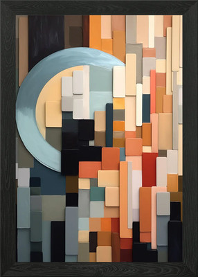 Abstraktes geometrisches gerahmtes Wandbild Poster Leinwanddruck Bild