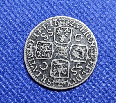 1723 Schilling (French Arms At Date) - George I British Silver Coin