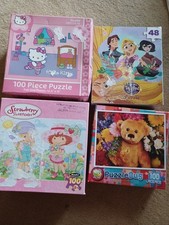 Lot Of 4 Children's Puzzles Ages 5 All Complete 48-100 Pcs