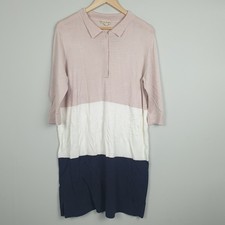 Phase Eight Dress Womens UK 16 Pink Colourblock Polo Knit Office Smart Casual