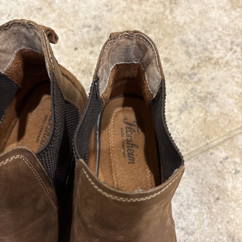 Florsheim Chelsea Boots Mens Size 10M Brown Nubuck Suede Leather Round Toe - Picture 8 of 11
