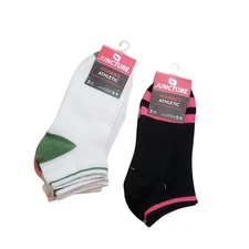 Juncture Women's Athletic Ankle Socks Set of 3 - 2 Packs