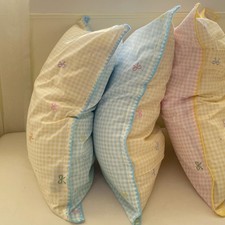 Brodé Carreaux Oreiller Étui Housse Nœud Rétro Japonais Souple Décor Maison Mode