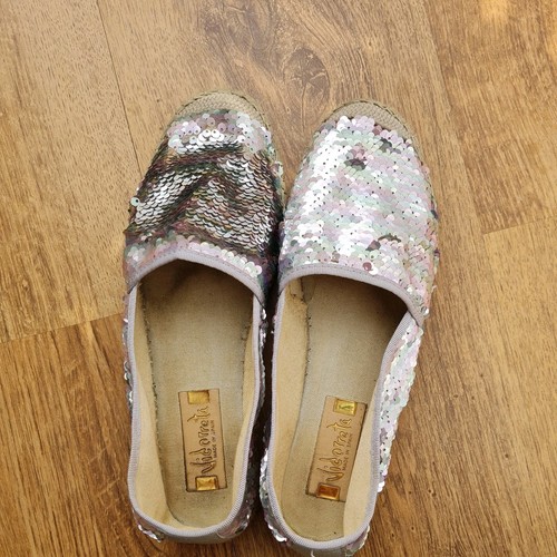 Vidorreta made in Spain Espadrilles Schuhe Silber Gr. 38, gebraucht - Bild 2 von 7