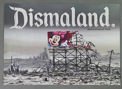 BANKSY & JEFF GILLETTE ORIGINAL 2015 DISMALAND AUSSTELLUNG POSTER NEUWERTIG