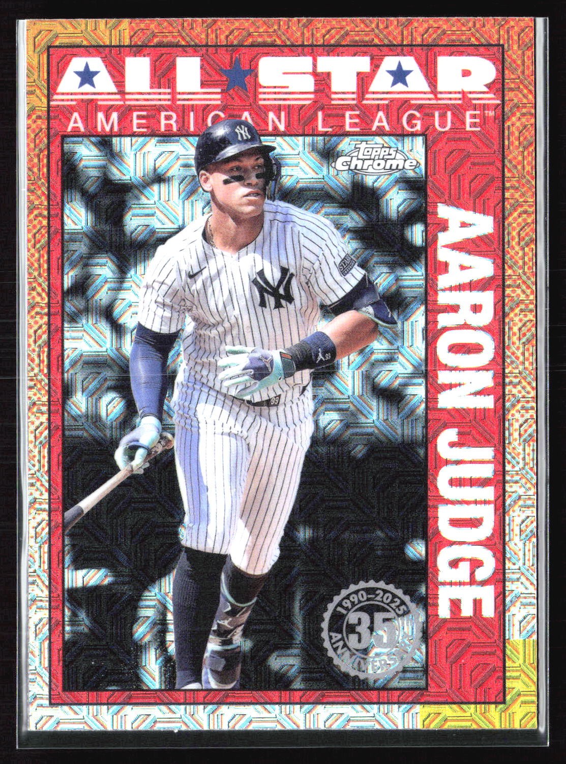2025 Topps #90ASC-12 Aaron Judge 1990 Topps 35th Anniversary Chrome