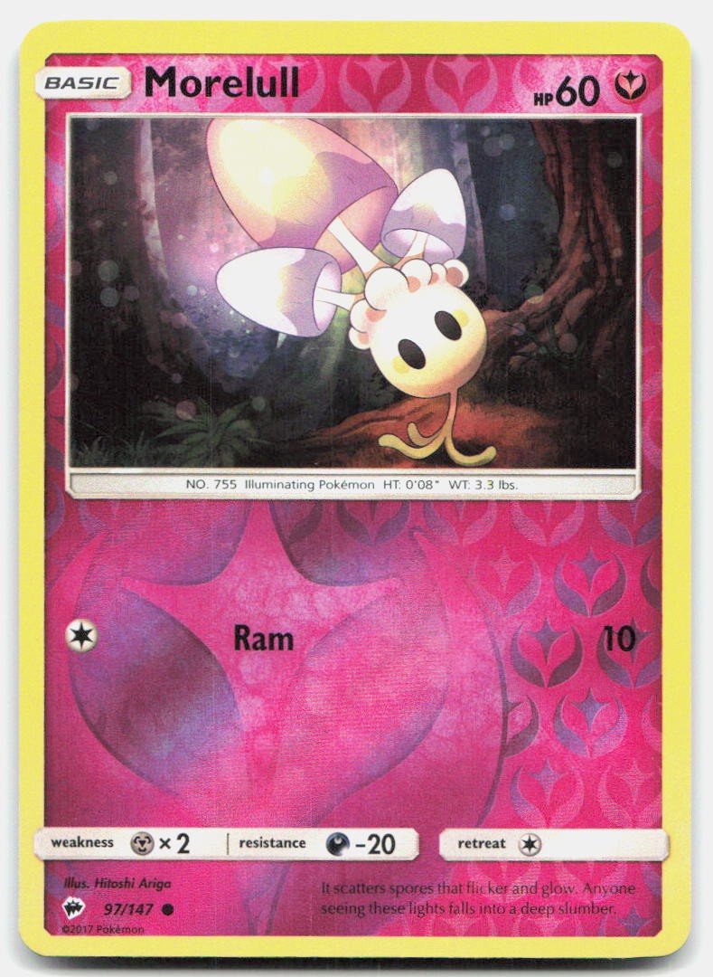 Burning Shadows Morelull 97/147 NM Pokemon Reverse Holo Common Tcg Card
