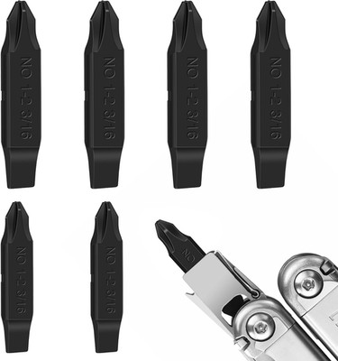 6-Pack Double-Sided Screwdriver Bits Compatible with Leatherman Multi-Tools   #1