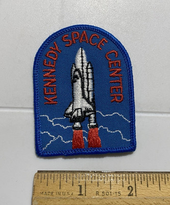 Kennedy Space Center Shuttle Launch NASA Souvenir Blue Embroidered Patch Badge