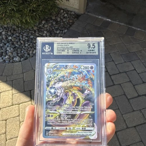 Pokemon TCG   Mewtwo VSTAR GG44  Crown Zenith Galarian Gallery BGS 9.5 GEM MINT