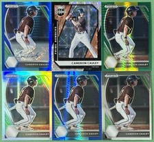 (6) 2021 Prizm Draft Picks Cameron Cauley Autograph Auto Texas Rangers Rookie RC